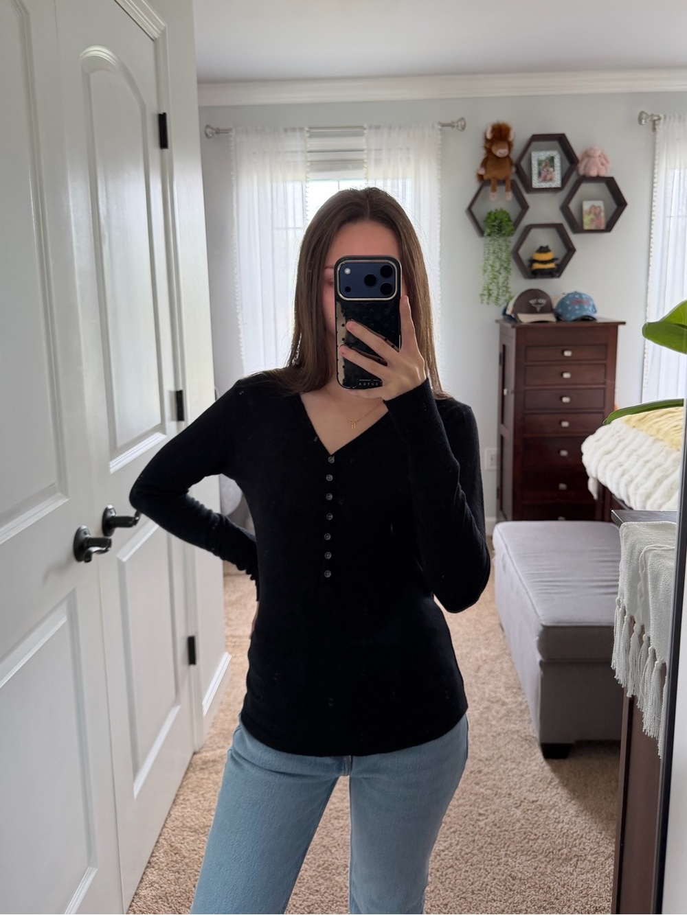 Böhme Long Sleeve Henley Top